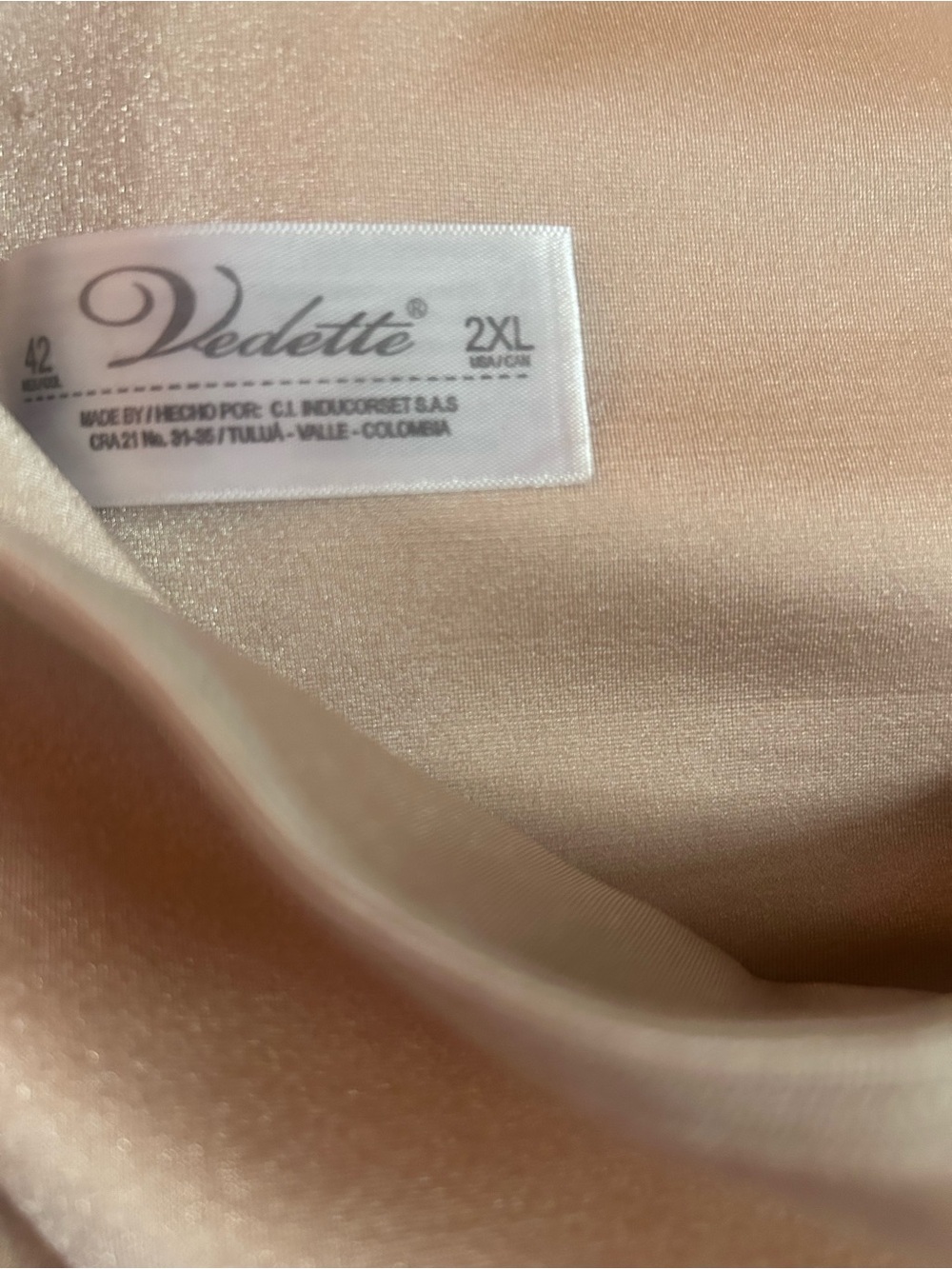 2XL Satin Shapewear Slip in Blush